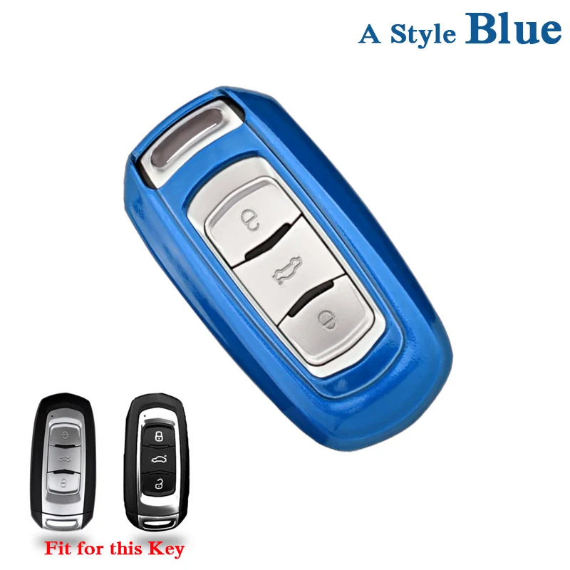 Сплав цинка брелок для автомобильных ключей+ АБС-пластик, Автомобильный ключ чехол для Geely Atlas Мальчики NL3 EX7 Emgrand X7 EmgrarandX7 внедорожник GT GC9 крышка ключа автомобиля - Название цвета: A Blue