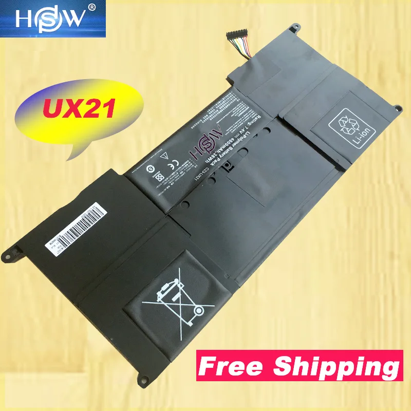 HSW Аккумулятор для ноутбука ASUS UX21 UX21A UX21E ультрабук 7 4 В аккумулятор C23-UX21 |