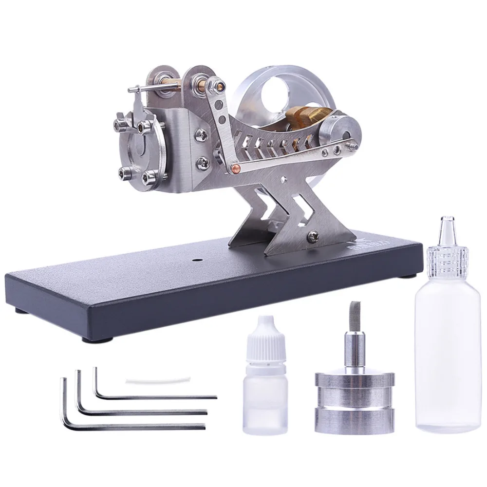 

Free Shipping All-metal Vacuum Stirling Engine Diy Hot Gas Turbine Stem Steam Engine Model Early Learning Model Toy For Children
