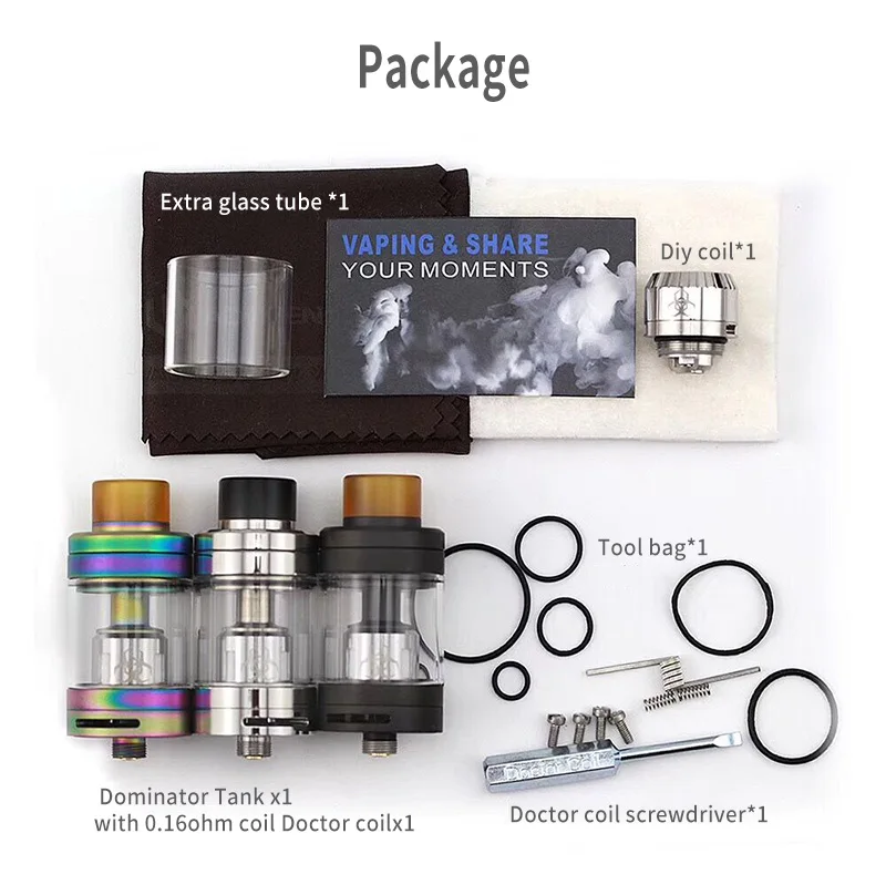 Original Advken Dominator Subohm Tank 24mm with Diy deck electronic cigarette atomizer tank for 510 thread vape mod vs TFV 8 Original Advken Dominator Subohm Tank 24mm with Diy deck electronic cigarette atomizer tank for 510 thread vape mod vs TFV 8