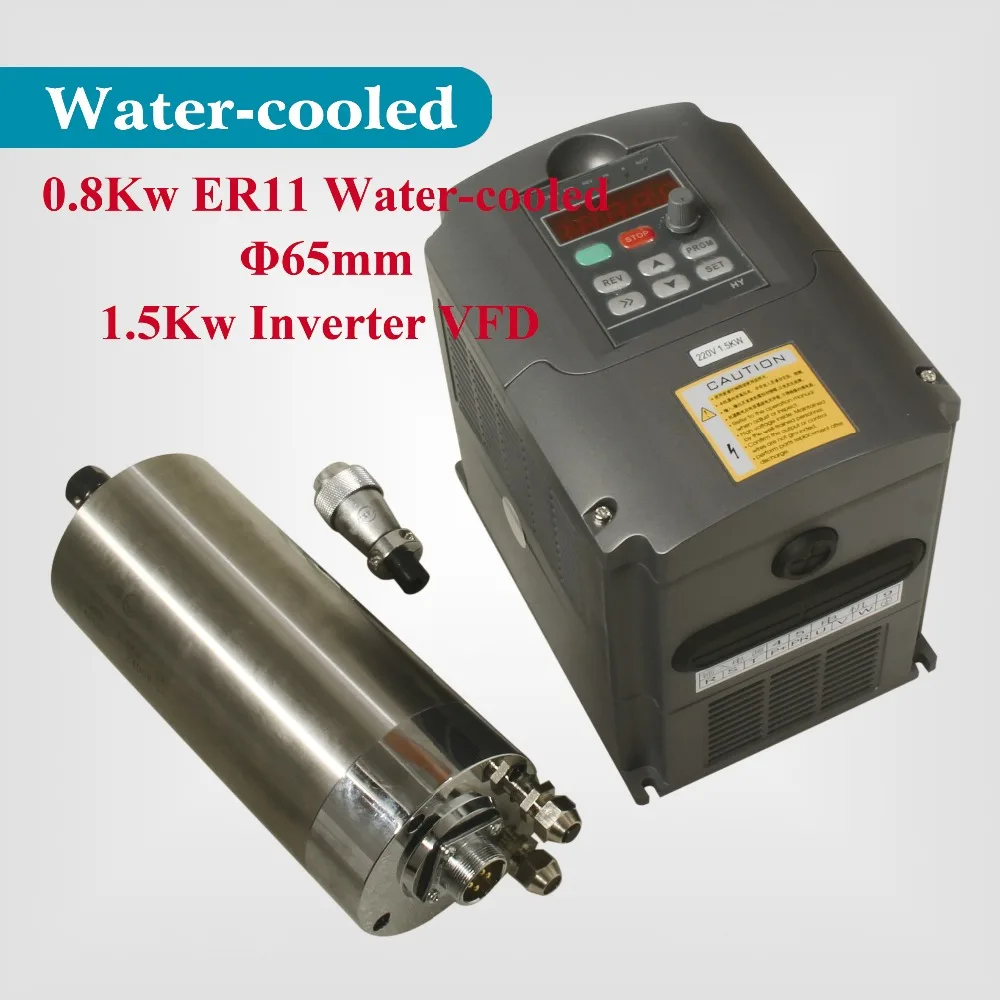 

CNC Spindle Motor 0.8KW Water-cooled  spindle ER11&Inverter Kit For CNC Router Engraving Machine Parts