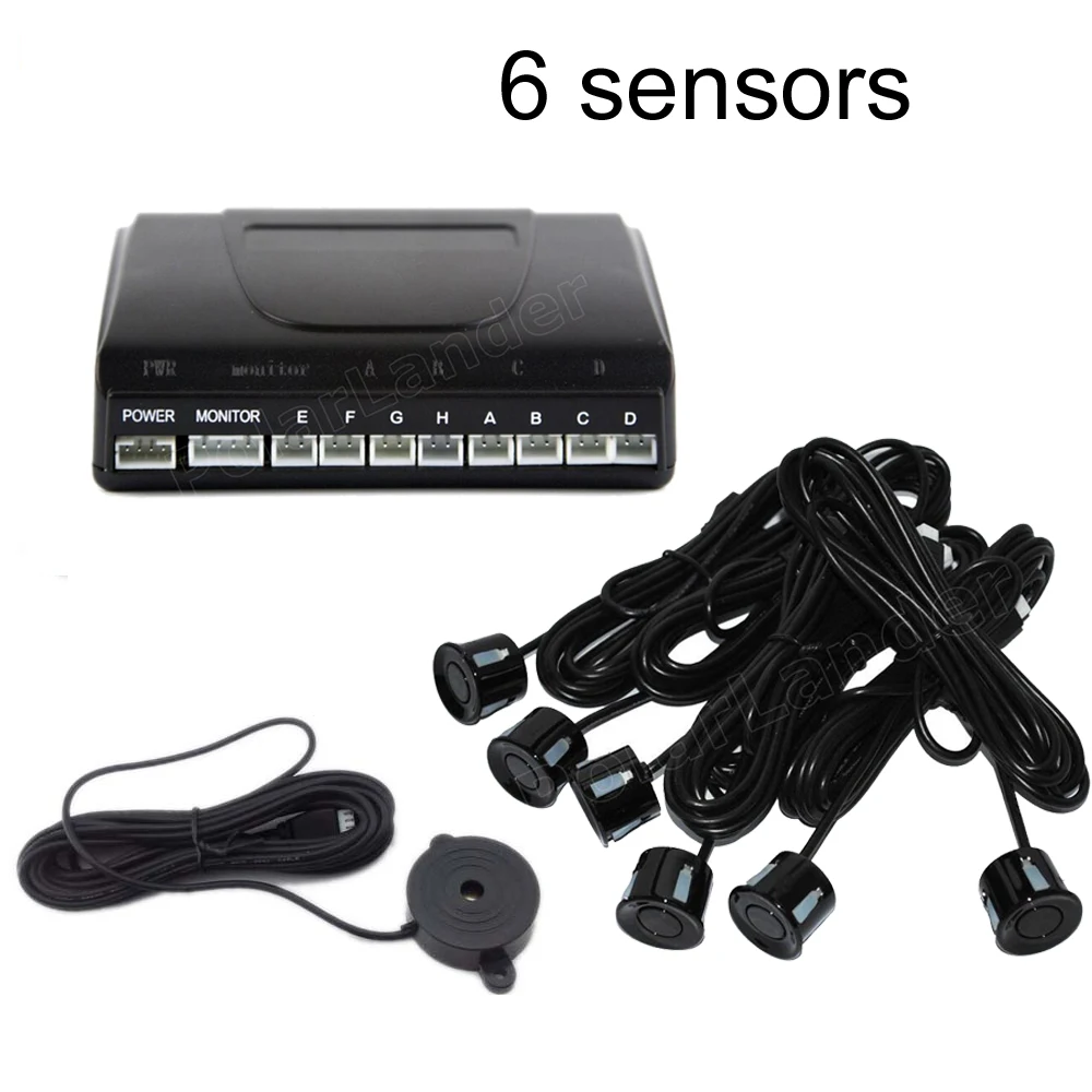high quality 6 Ultrasonic Sensors Reverse Backup Car Parking sensor ...