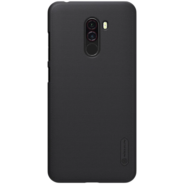 Черный Для Xiaomi Pocophone F1 чехол 6,18 ''NILLKIN матовый ПК Жесткий Чехол для Pocophone F1 чехол для телефона подарок держатель телефона - Цвет: Черный