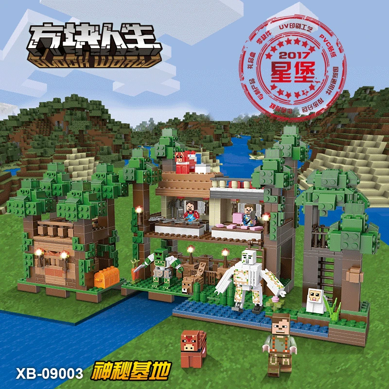 

Xingbao 09003 Minecrafted MOC My World Creative Building Series The Mysteries of Base Blocks Bricks Toys Christmas Gifts Kids