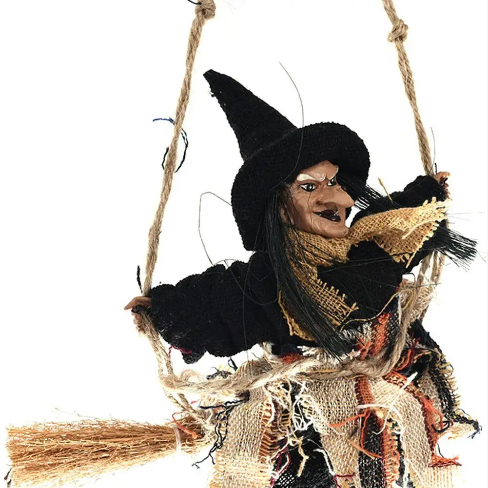 

Vintage Witch Broom Hanger Door Hanger Halloween Ghost Decoration Hanger Bar KTV Haunted House Layout Props