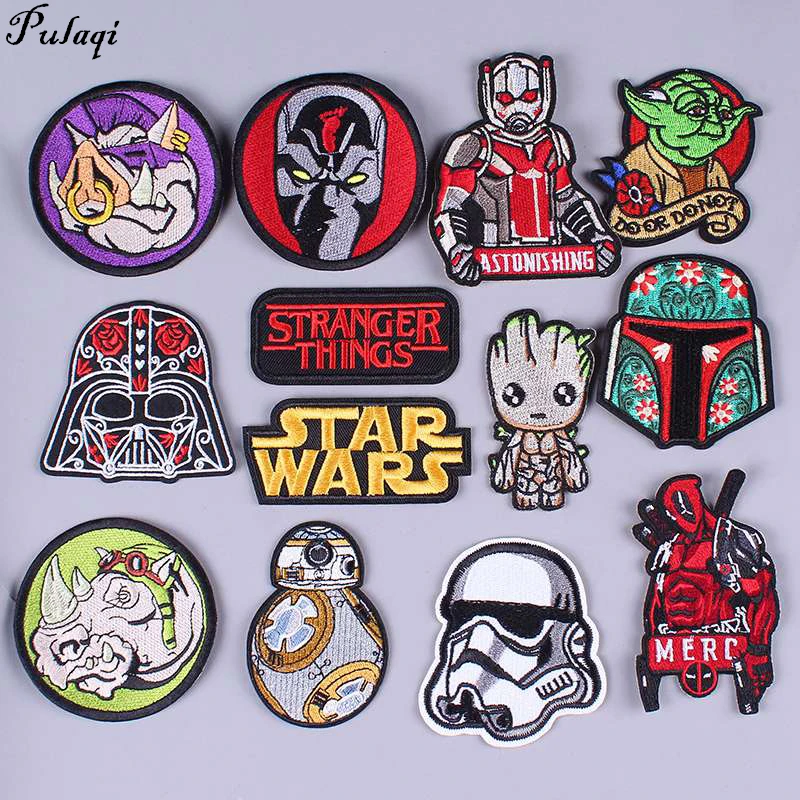 

Pulaqi Diy Clothing Stickers Star Wars Patches Stripes Sew On Clothes Iron On Patches Embroidery Ant-Man Sticker Wholesale H