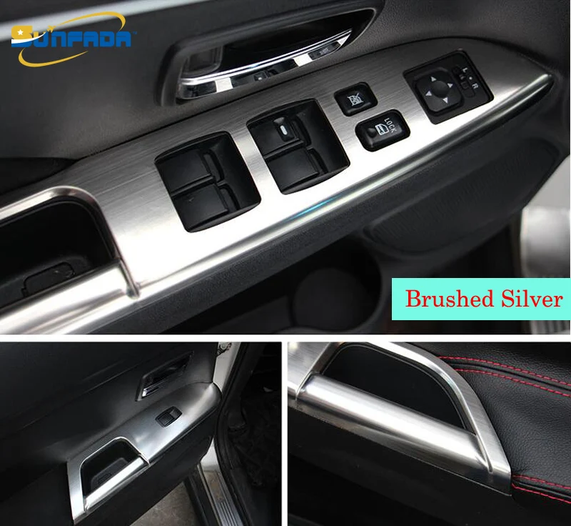 4pcs/set Stainless Steel Auto Parts Inside Armrest