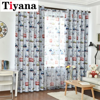 

Cartoon Car window curtains for kids rooms Curtains For Kids Children Room Living Room Baby blinds Drapes Home Textile P146D4