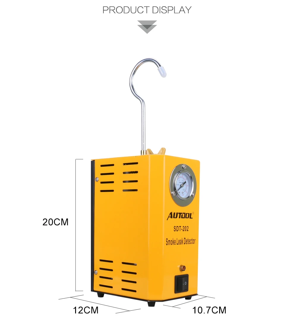 AUTOOL SDT202 автомобильный генератор дыма автомобильный детектор утечки дыма трубных систем тестер утечки дыма инструмент диагностики труб SDT-202