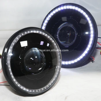 

For Jeep Wrangler 2007-2015 Head Light LED Angel Eyes Black Color
