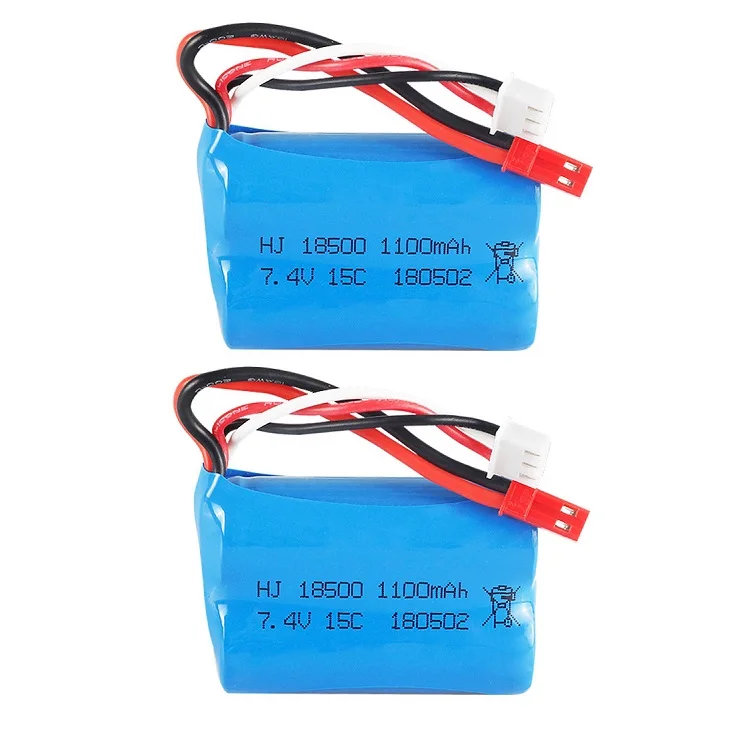 

YUKALA 1pc 2pc 7.4v 1100Mah Li-polymer battery for T10 T11 T34 HQ827 871 RC helicopter 7012 RC boat spare 7.4 V