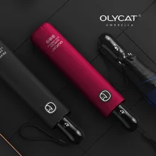 OLYCAT Сверхлегкий автоматический зонт от дождя для женщин, простой цвет, солнцезащитный, анти-УФ, для путешествий, зонтик от солнца, прозрачный, 6 K, ветрозащитный