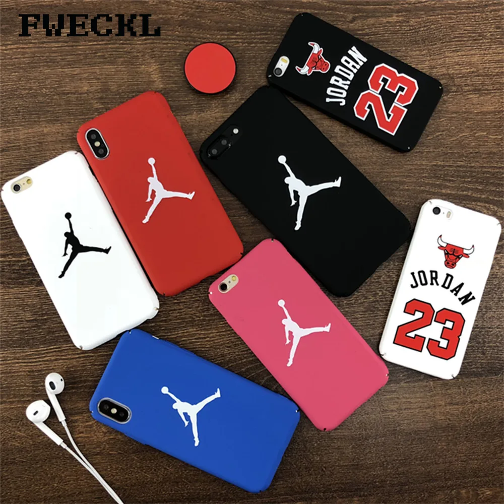 

NBA Skin Matte Case For iPhone X 7 6 6S Plus Hard Plastic Back Cover Fly man Jordan Case For iphone 7 8 6 6s Plus 5s SE Cover