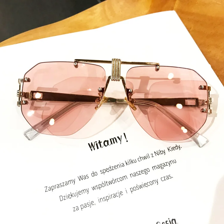 Брендовая дизайнерская обувь классические больших размеров в стиле панк женские солнцезащитные очкив ретро стиле квадратная рамка солнцезащитные очки мужские черные очки UV400 FML - Цвет линз: pink