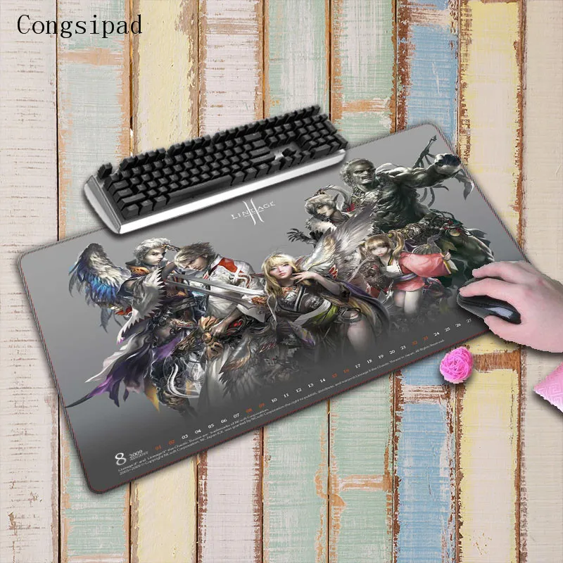 Congsipad lineage 2 Экстра большой коврик для мыши игровой нескользящий натуральный