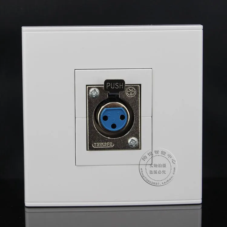 86*86mm Wall Face Plate Microphone XLR Jack Outlet Socket Assorted