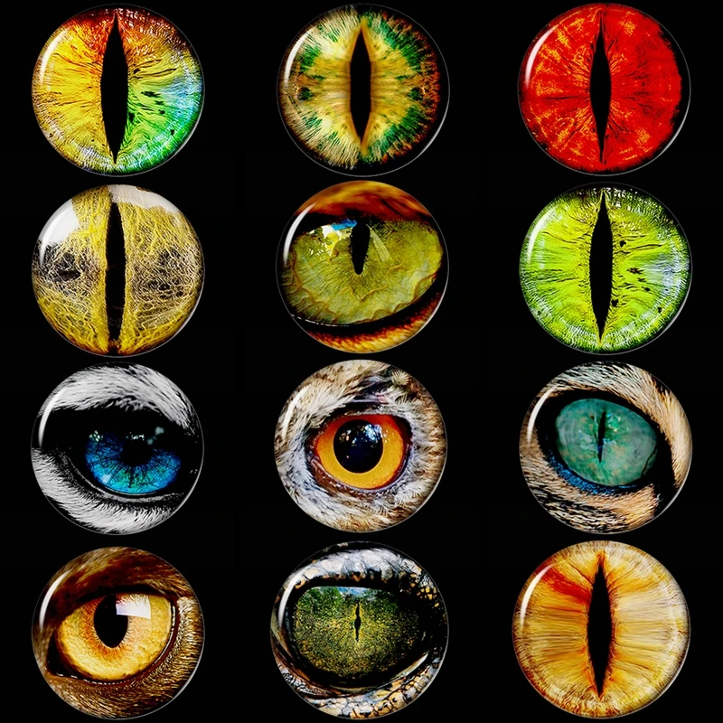 

5pcs/set Evil Dragon Eyes 25mm Luminous Glass Cabochon In Jewelry Making Supplies Glow In The Dark Fashion Women Men Gift
