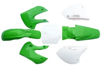 

Motorcycle Dirt Bike Body Plastic Fender For Kawasaki BBR KLX110 KX White Green