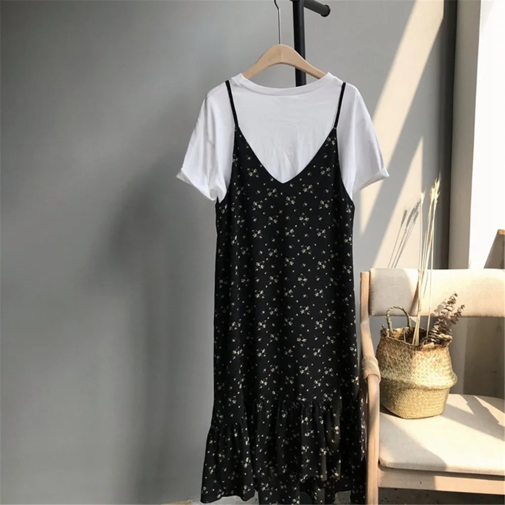 Sexy Beach V Neck Dress 2018 Summer Vacation Loose Dress Casual Vestidos Strapless Women Bow Dresses Boho Vintage Maxi Dress (11)