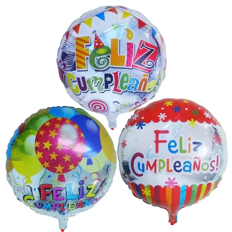 Buy 10 pieces 18 inch Spanish Happy Birthday Foil