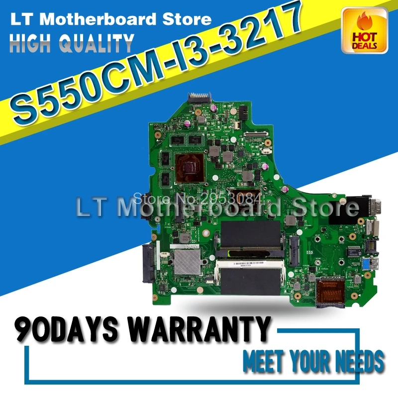  For ASUS K56C K56CM K56CB S56C A56C S550CB S550C i3-3217U GT630M 2G Laptop Motherboard System Main 