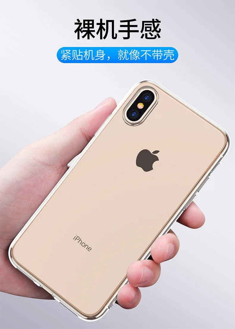 

Soft TPU Case For iPhone X 8 7 6 6s Plus Clear Case Silicone Protective Sleeve Transparent Cover For iPhone 5 5S 4 4S Back Shell