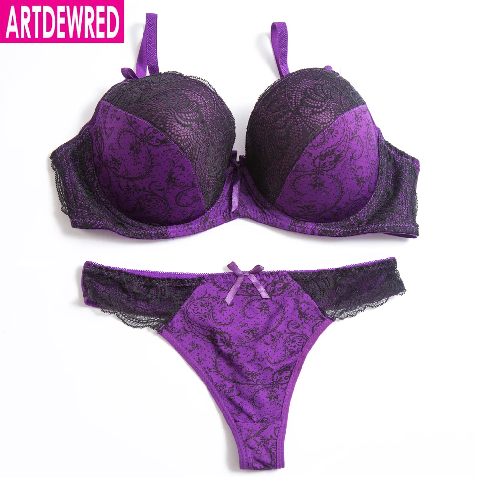 black lace underwear set Original authentic high grade push up bra thong sets bras for women underwear bra set lace sexy lingerie panty female underwear bra and knicker sets cheap