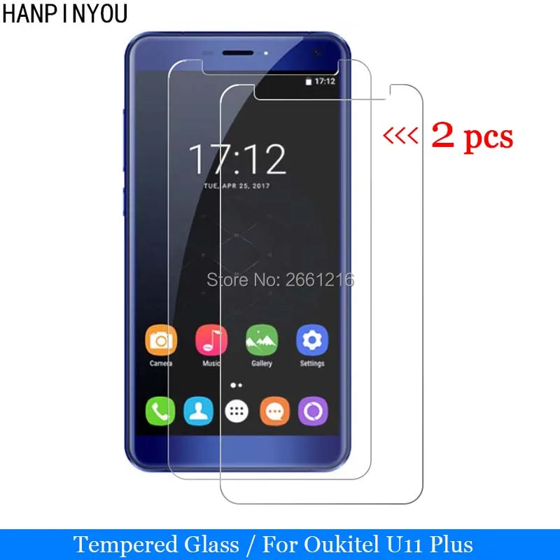 

2 Pcs/Lot For Oukitel U11 Plus Tempered Glass 9H 2.5D Premium Screen Protector Film For Oukitel U11Plus / U11+ 5.7"