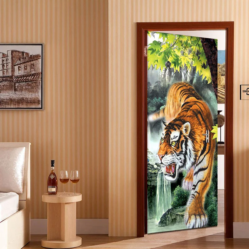 2pcs 3D Tigre Quebrando A Decoração Da Parede, Adesivo Removível De PVC  Auto-adesivo Adequado Para Decoração De Sala De Estar E Quarto Pintura -  Temu Portugal