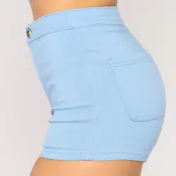 2018 г. пикантные Для женщин Многоцветный узкие джинсы шорты Повседневное дамы хлопок средней посадки джинсы короткие для женщин S-3XL цвет