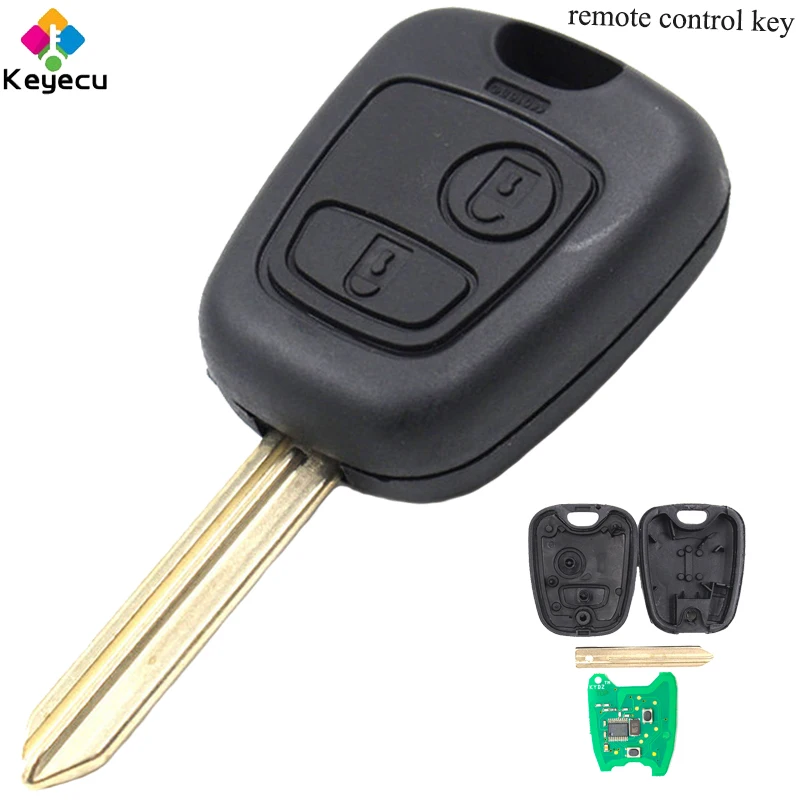 KEYECU KYDZ Remote Control Car Key With 2 Buttons &amp 433MHz ID46 Chip SX9 Uncut Blade - FOB for Peugeot Partner Expert Boxer | Автомобили