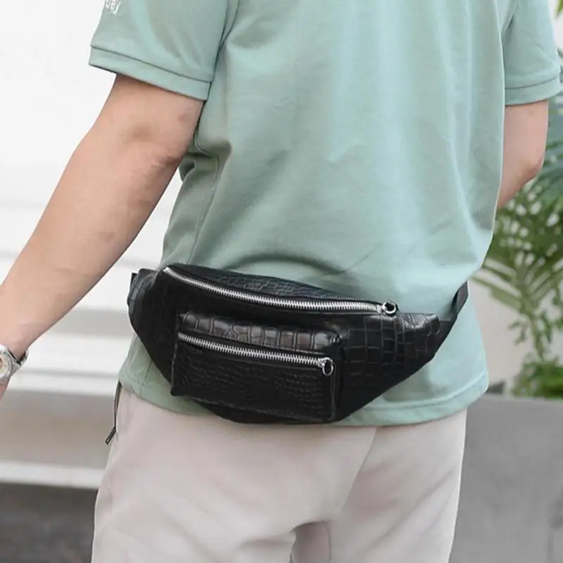 Твердые Цвет плеча Сумки каменный узор Для женщин Для мужчин талии Fanny Pack п из искусственной кожи дорожные нагрудные сумки для телефона