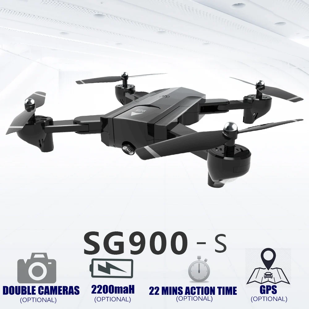 

GPS RC Drone With HD WiFi Camera Professional Double Camera FPV Quadcopter Remote Control Helicopter SG900 SG900s Selfie Dron
