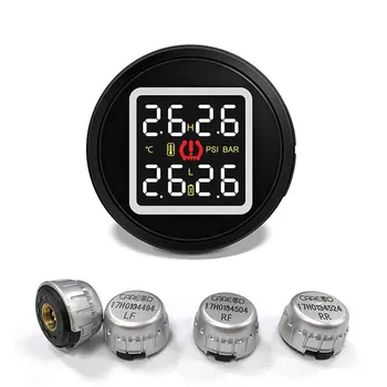 

kongyide Tire Pressure Monitor Careud Wireless Tire Pressure Monitoring System TPMS with 4 External Sensors DC8V-16V m6