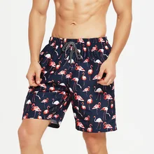 Новинка 4xl Фламинго с принтом, быстро сохнет мужские плавки мужские купальники купальник пляжная одежда пляжные шорты купальный костюм плюс размер 174