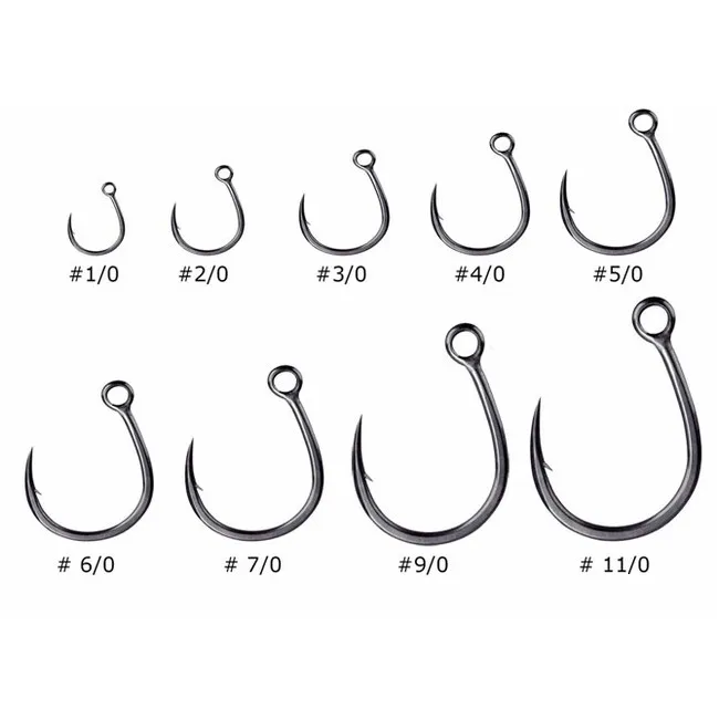 BKK Lone DIABLO Inline Hook 8091 5x HG Jigging Hook Popper Hook-in ...