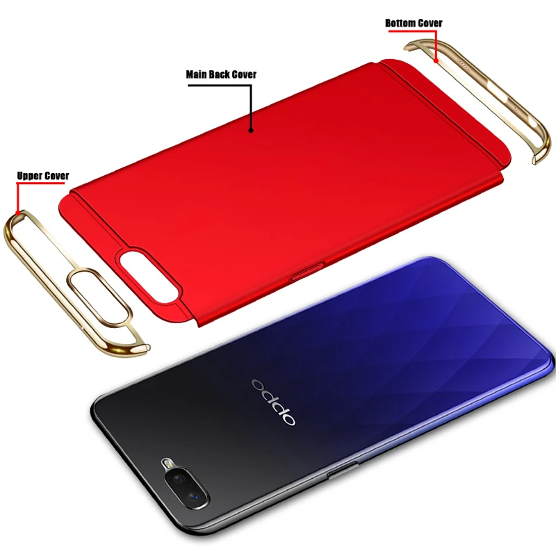 Чехол для OPPO R15X 3 в 1 защитный чехол всего тела жесткий Роскошный телефона чехлы