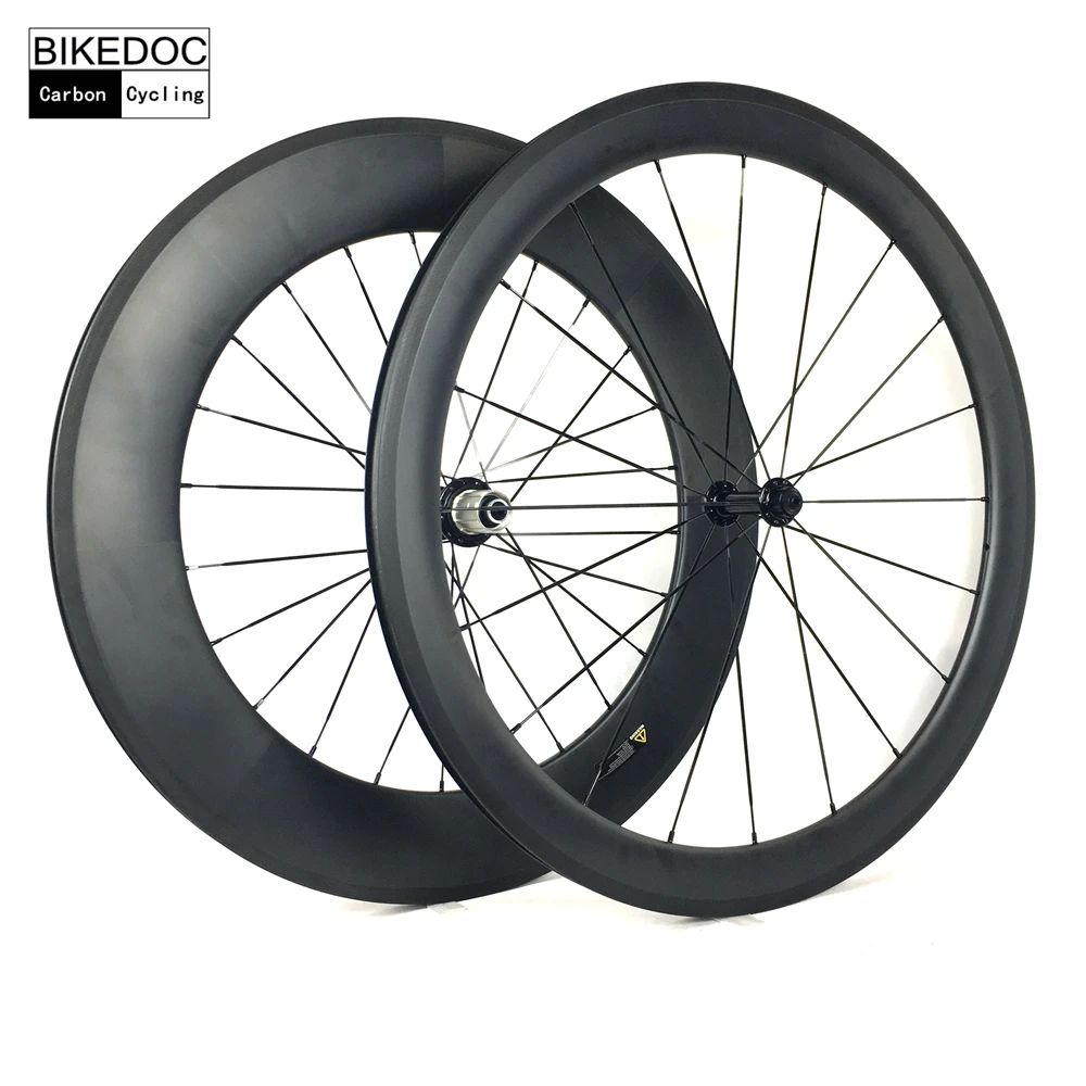 Discount BIKEDOC Bicycle Wheel 700c Road Bike Carbon Wheels With Different Rim Depth Ruedas Carbono Carretera Clincher 2