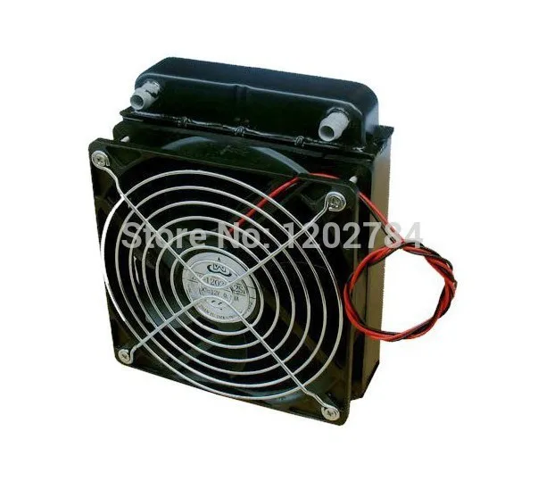 Wholesale 12V Aluminium 120 Radiator Heat Exchanger Liquid water cooling  with 12cm Fan For pc cpu - AliExpress
