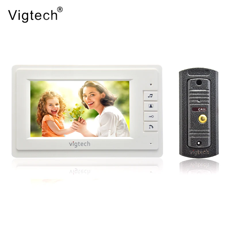 Vigtech 7 дюймов Проводной Домашний домофон система видео домофона устройство для
