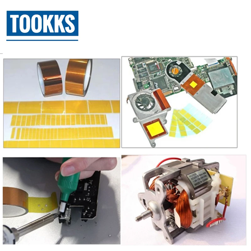 33 м Длина Золото Высокая термостойкая лента термостойкая полиимидная клейкая лента для PCB BGA пайки ремонт