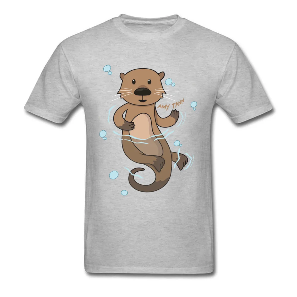 Otter Apparel T-shirts Custom Short Sleeve 2018 Popular Round Neck 100% Cotton Tops Shirts Casual Tee-Shirt for Men Lovers Day Otter Apparel grey