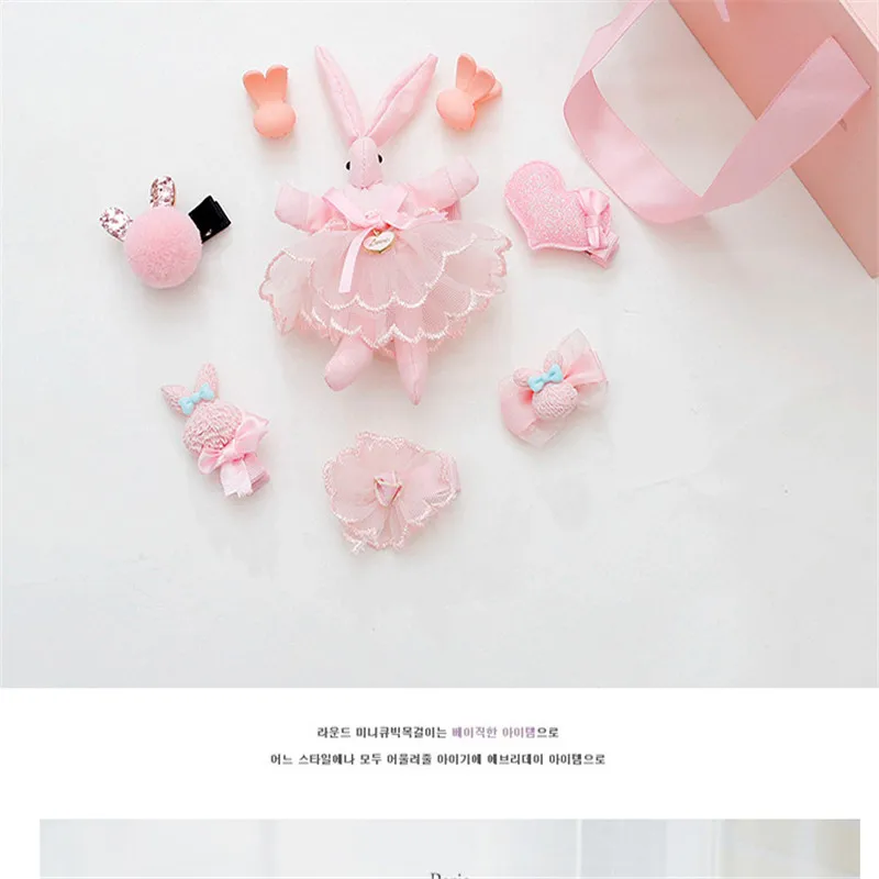 1Set Multi-style Ribbon Bow Flower Baby Girls Hairpins  Barrettes Children  hair Accessories Cute Baby Girls Headwear floral Hair Clip  (6)