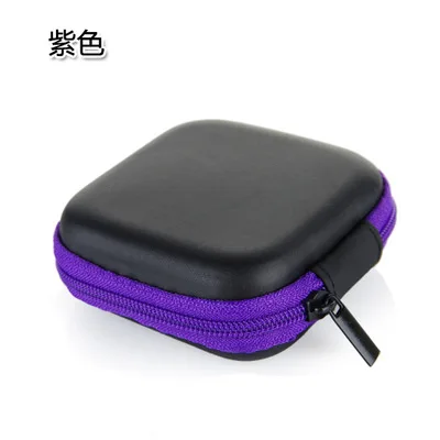 Mobile phone charger data line package mini portable anti pressure square headset box Udisk USB Memory card pack family Travel