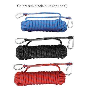 

10m/20m/30m Outdoor Rock Climbing Rope Rock Climbing Equipment 10mm Diameter Emergency Paracord Rescue Survival Rope Accessory