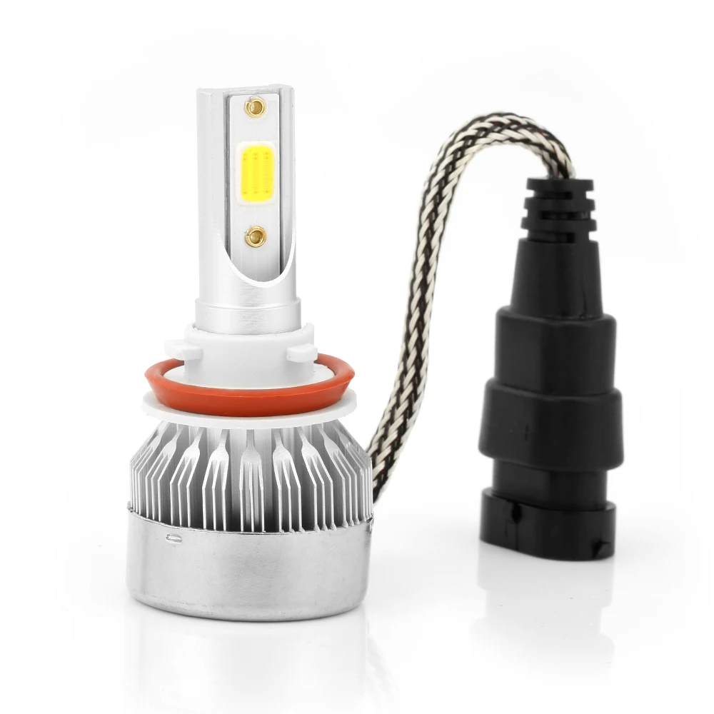 1 Piece 12V LED Car Headlights COB H4 H7 Auto Head Lamp Lights 70W