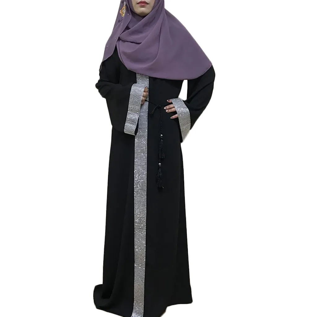 

Muslim Dress Women Elegant Gold Stamping Printing Dubai Abaya Dresses Maxi Dress Arab Kaftan Cocktail Robe Clothing 4.10