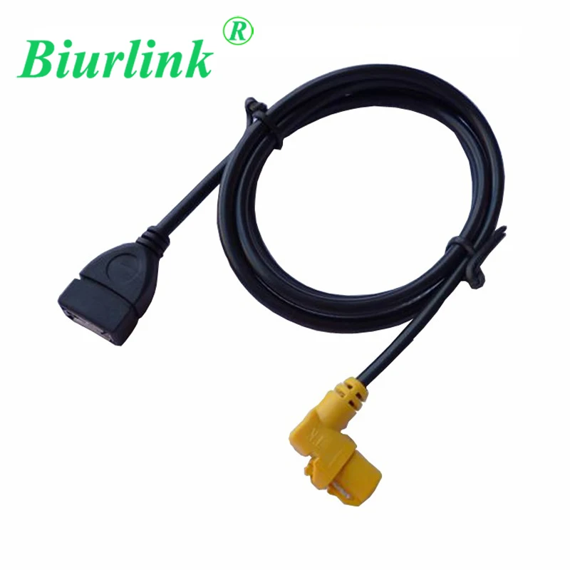 

Biurlink Round 4Pin CD Changer USB Harness Cable Adapter for Volkswagen Skoda Magotan Touran POLO RCD510 RCD310 RNS315 Headunits
