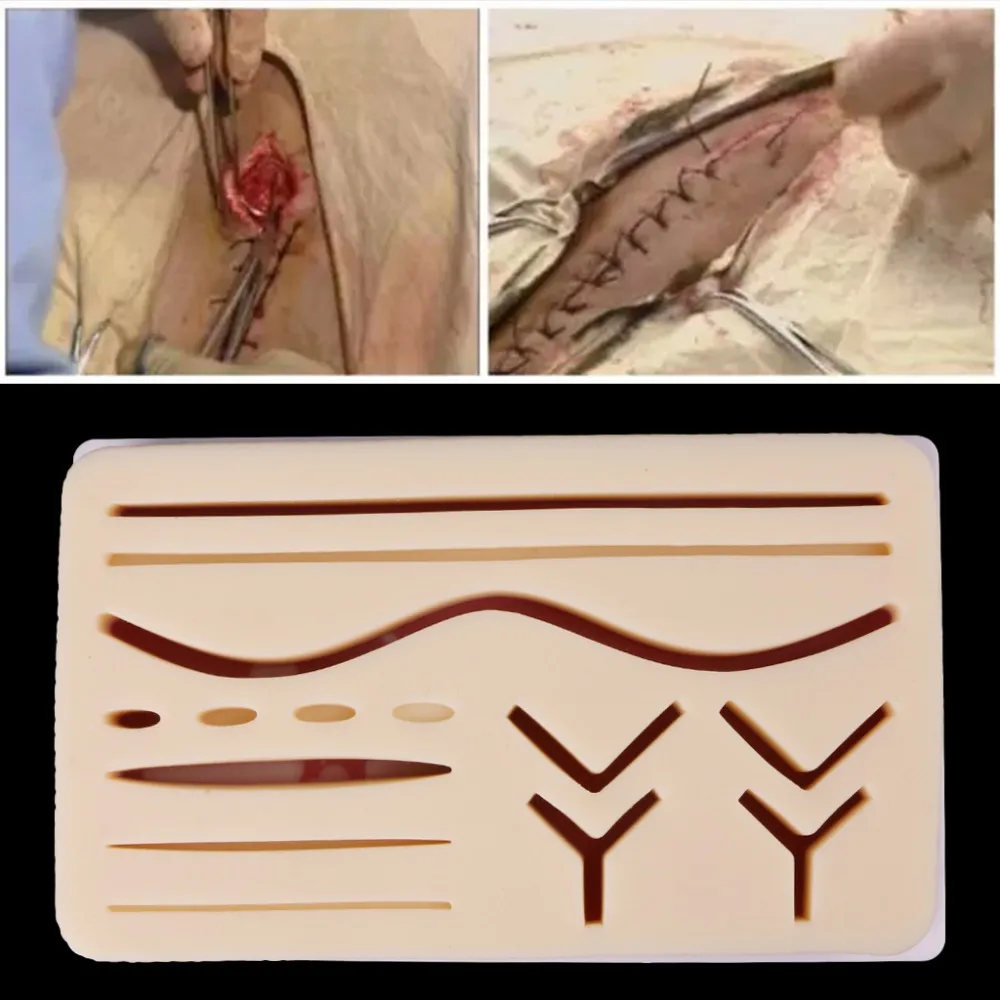 Силиконовые модели кожи человека шовные тренировочные накладки хирургический тренировочный инструмент для практики
