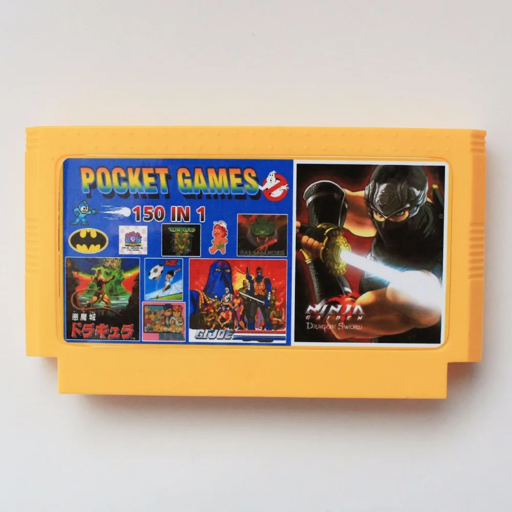 

Top Quality Game Cartridge 60 Pins 8 Bit Game Card - Pocket Games 150 in 1